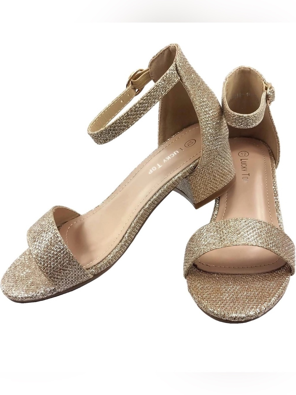 Lucky Top Girls Dress Sandal Low Heel Ankle Strap